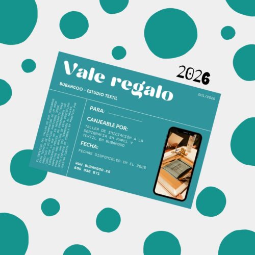 Vale regalo - Taller de iniciación a la serigrafía